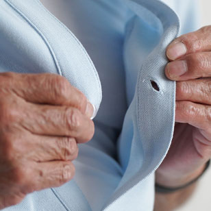 斜めボタンホール