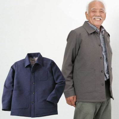 日本製 紳士 撥水加工 裏キルト シャツジャケット