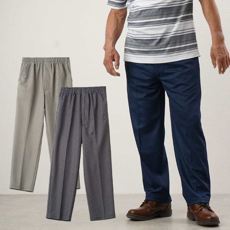 杢調ストレッチ総ゴムスラックス 春秋用 股下66cm