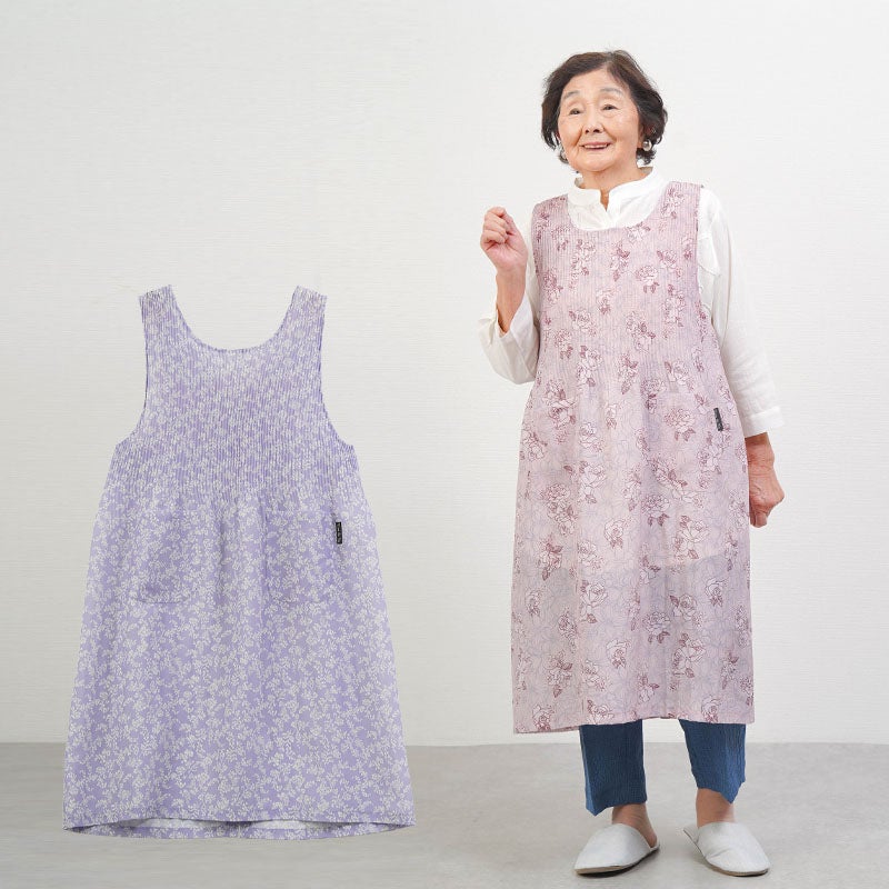 プリーツロングチュニックエプロン