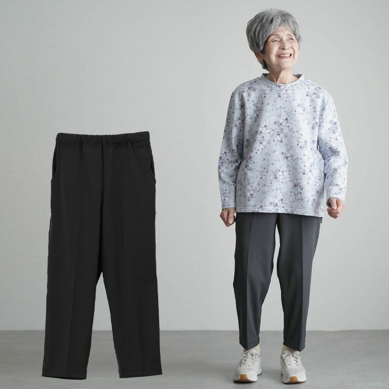 施設 総ゴム ストレッチパンツ 股下55 シニア 女性 乾燥機対応