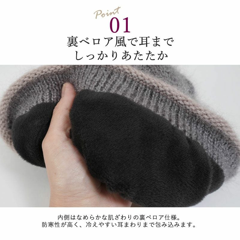 もこもこ 裏ボア 厚手 キラキラ ニット帽