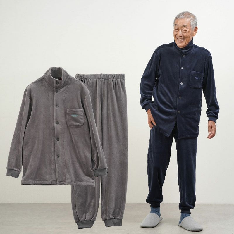 なめらかベロア調 あったかパジャマ